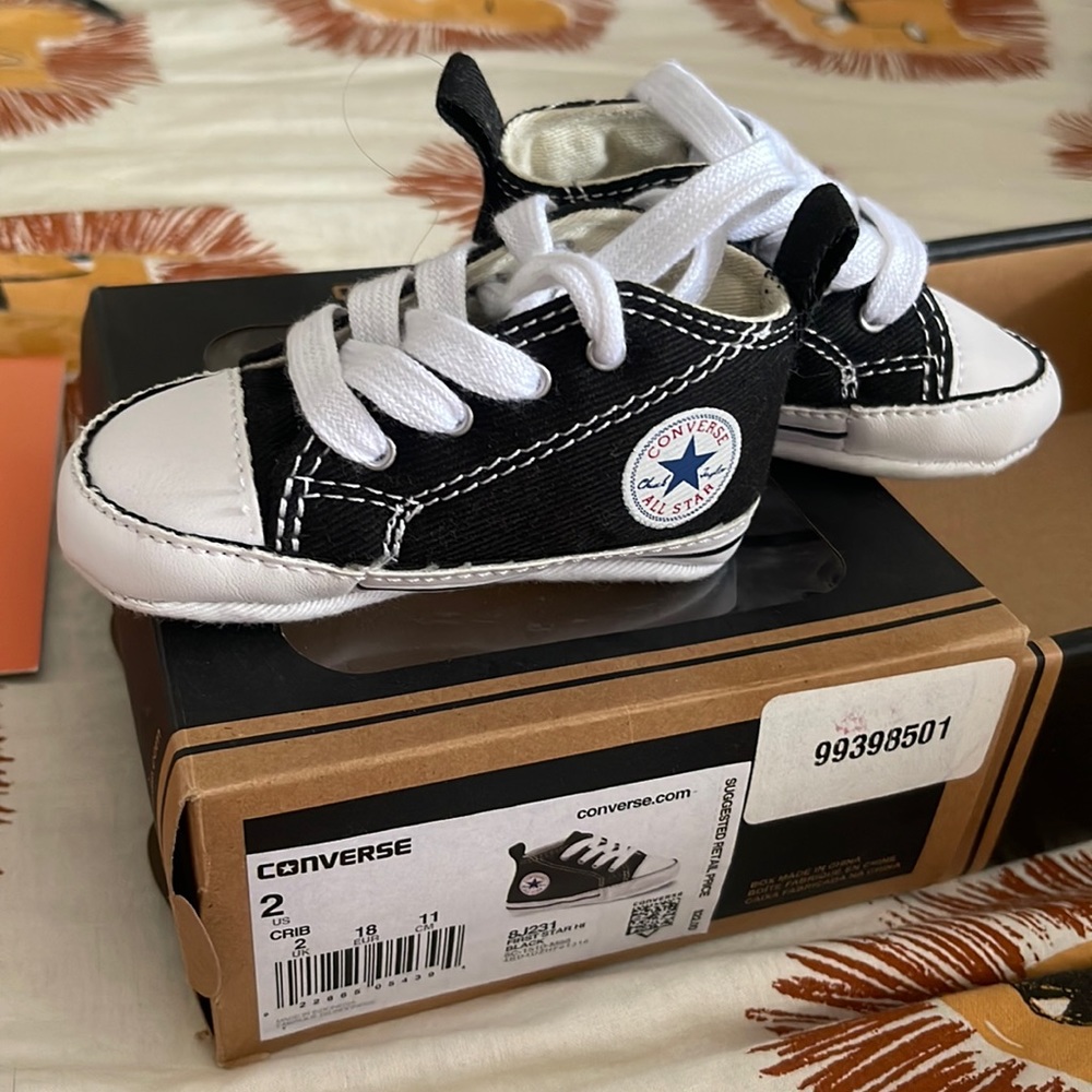 Converse crib shoes. Brand new. Size 2